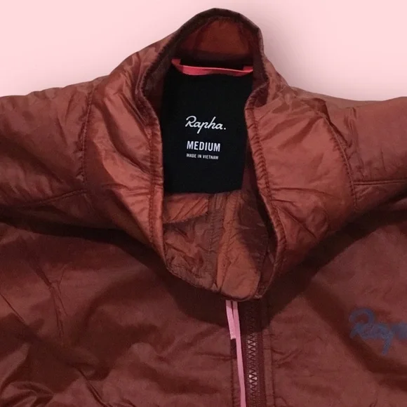 Rapha Mens Brevet Insulated HI VIZ Winter Jacket (Red Brick) - Picture 3 of 9